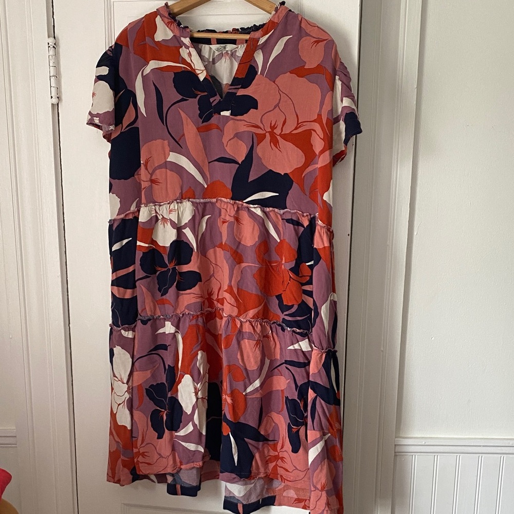 Terra sky Floral V-Neck Dress size 1x